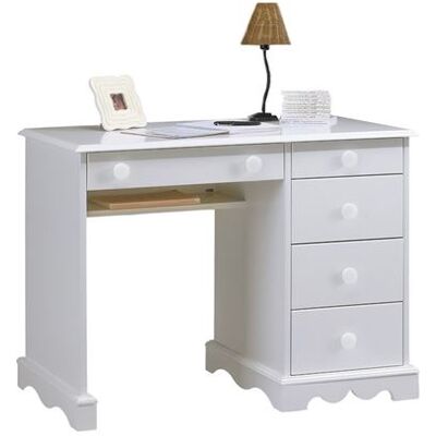 Non communiqué Bureau 1 Caisson 5 Tiroirs Blanc 1 Etagère Style Anglais L 100 H 74.7 P 58.3 cm - L 100 x l 58.3 x H 74.7 cm Blanc - Publicité Non communiqué Bureau 1 Caisson 5 Tiroirs Blanc 1 Etagère Style Anglais L 100 H 74.7 P 58.3 cm - L 100 x l 58.3 x H 74.7 cm Blanc - Publicité