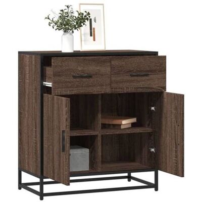 Non communiqué vidaXL Buffet chêne marron 68x35x76 cm bois d'ingénierie et métal, meuble de rangement, meuble de rangement de cuisine, 848983 Marron - Publicité Non communiqué vidaXL Buffet chêne marron 68x35x76 cm bois d'ingénierie et métal, meuble de rangement, meuble de rangement de cuisine, 848983 Marron - Publicité