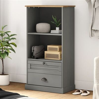 Non communiqué Bibliothèque VIGO gris 60x35x114,5 cm bois massif de pin gris - Publicité Non communiqué Bibliothèque VIGO gris 60x35x114,5 cm bois massif de pin gris - Publicité