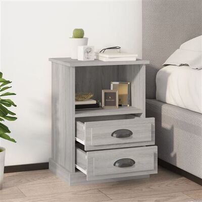 Non communiqué vidaXL Tables de chevet 2 pcs sonoma gris 43x36x60 cm816341 Gris - Publicité Non communiqué vidaXL Tables de chevet 2 pcs sonoma gris 43x36x60 cm816341 Gris - Publicité