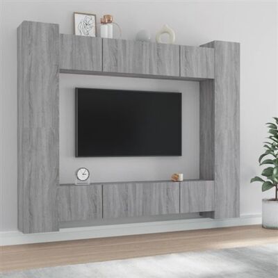 Non communiqué Ensemble de meubles TV 8 pcs Sonoma gris Bois d ingénierie Gris - Publicité Non communiqué Ensemble de meubles TV 8 pcs Sonoma gris Bois d ingénierie Gris - Publicité