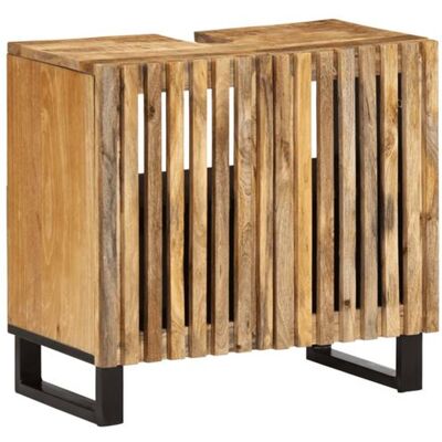 Armoire de lavabo vidaXL - Bois de manguier massif, Marron, 62x34x58 cm - Publicité Armoire de lavabo vidaXL - Bois de manguier massif, Marron, 62x34x58 cm - Publicité