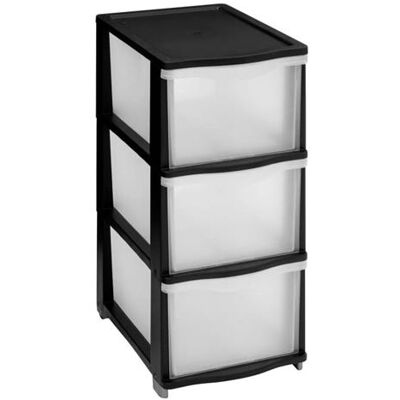 Non communiqué FIVE Simply Smart - Tour de Rangement 3 Tiroirs "Tom" 63cm Noir Noir - Publicité Non communiqué FIVE Simply Smart - Tour de Rangement 3 Tiroirs "Tom" 63cm Noir Noir - Publicité