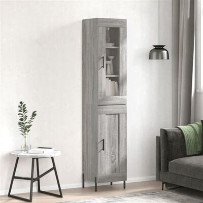 Non communiqué Buffet haut Sonoma gris 34,5x34x180 cm Bois d ingénierie Gris - Publicité Non communiqué Buffet haut Sonoma gris 34,5x34x180 cm Bois d ingénierie Gris - Publicité