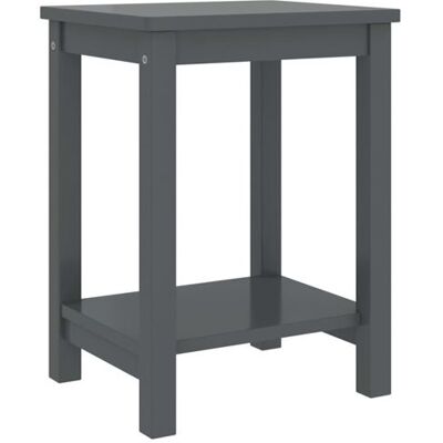 Non communiqué Table de chevet Gris foncé 35x30x47 cm Bois de pin massif Gris foncé - Publicité Non communiqué Table de chevet Gris foncé 35x30x47 cm Bois de pin massif Gris foncé - Publicité