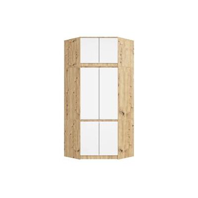 Armoire d'angle blanche Akord S100 - 6 portes 9 étagères - Publicité Armoire d'angle blanche Akord S100 - 6 portes 9 étagères - Publicité