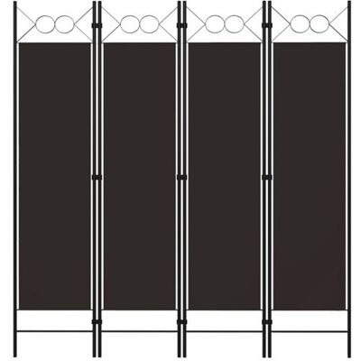 Non communiqué Cloison de séparation 4 panneaux Marron 160 x 180 cm marron - Publicité Non communiqué Cloison de séparation 4 panneaux Marron 160 x 180 cm marron - Publicité