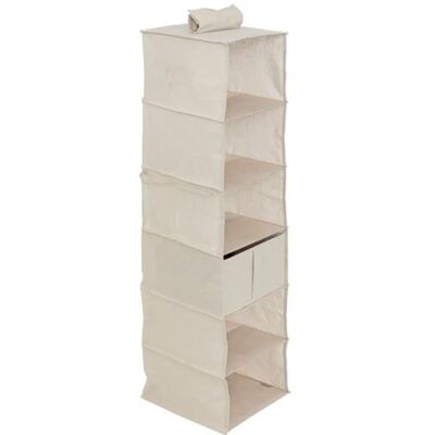 5FIVE - Rangement chaussures 6 cases avec panier - Beige - 6 compartments - Avec panier - Shoe organizer - Publicité 5FIVE - Rangement chaussures 6 cases avec panier - Beige - 6 compartments - Avec panier - Shoe organizer - Publicité