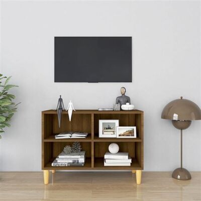 Non communiqué vidaXL Tv-meubel met houten poten 69,5x30x50 cm bruin eikenkleur813148 Brun - Publicité Non communiqué vidaXL Tv-meubel met houten poten 69,5x30x50 cm bruin eikenkleur813148 Brun - Publicité