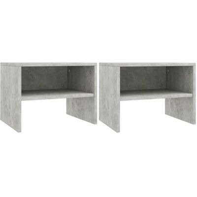 Non communiqué Tables de chevet 2 pcs Gris béton 40x30x30 cm Bois ingénierie Gris béton - Publicité Non communiqué Tables de chevet 2 pcs Gris béton 40x30x30 cm Bois ingénierie Gris béton - Publicité