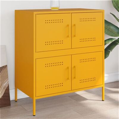 Non communiqué Buffet jaune moutarde 68x39x79 cm acier Jaune - Publicité Non communiqué Buffet jaune moutarde 68x39x79 cm acier Jaune - Publicité