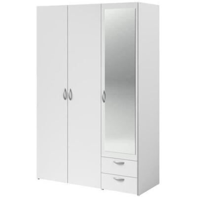 Non communiqué Armoire VARIA Décor 3 portes battantes miroir 2 tiroirs L 120 H 185 P 51 cm - Publicité Non communiqué Armoire VARIA Décor 3 portes battantes miroir 2 tiroirs L 120 H 185 P 51 cm - Publicité
