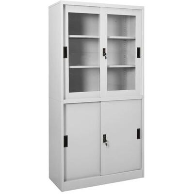 Non communiqué vidaXL Armoire à bureau porte coulissante Gris clair 90x40x180cm Acier335963 Gris - Publicité Non communiqué vidaXL Armoire à bureau porte coulissante Gris clair 90x40x180cm Acier335963 Gris - Publicité