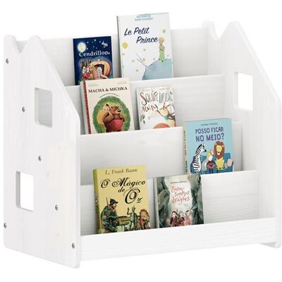 Non communiqué Bibliothèque enfant BRUNO en pin massif laqué blanc Blanc - Publicité Non communiqué Bibliothèque enfant BRUNO en pin massif laqué blanc Blanc - Publicité