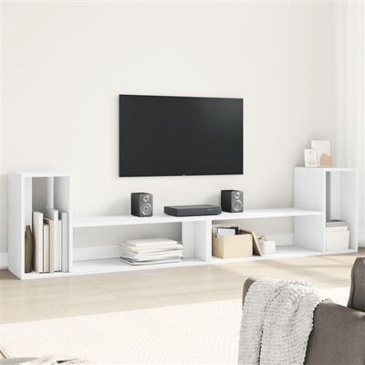 Meuble TV Blanc 100x30x50 cm vidaXL - Rangement et Style - Publicité Meuble TV Blanc 100x30x50 cm vidaXL - Rangement et Style - Publicité