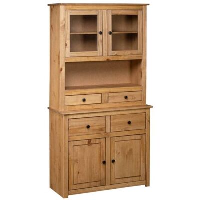 Non communiqué Buffet haut 93x40,5x180 cm Pin Gamme Panama naturel - Publicité Non communiqué Buffet haut 93x40,5x180 cm Pin Gamme Panama naturel - Publicité