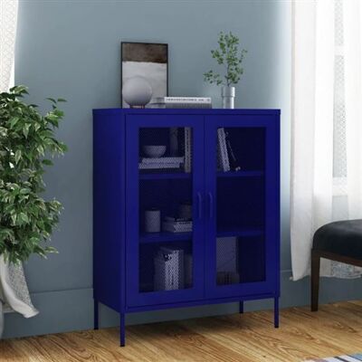 Non communiqué Armoire de rangement Bleu marine 80x35x101,5 cm Acier Bleu marine - Publicité Non communiqué Armoire de rangement Bleu marine 80x35x101,5 cm Acier Bleu marine - Publicité