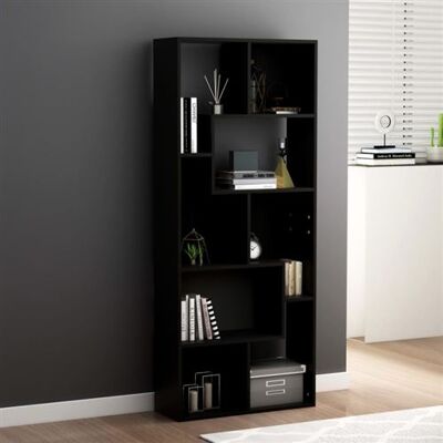 VIDAXL Bibliothèque Noir 67x24x161 cm Bois d ingénierie Noir - Publicité VIDAXL Bibliothèque Noir 67x24x161 cm Bois d ingénierie Noir - Publicité