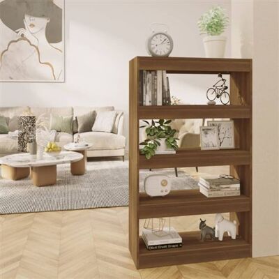 Non communiqué Bibliothèque Séparateur de pièce Chêne marron Bois d ingénierie Brun - Publicité Non communiqué Bibliothèque Séparateur de pièce Chêne marron Bois d ingénierie Brun - Publicité