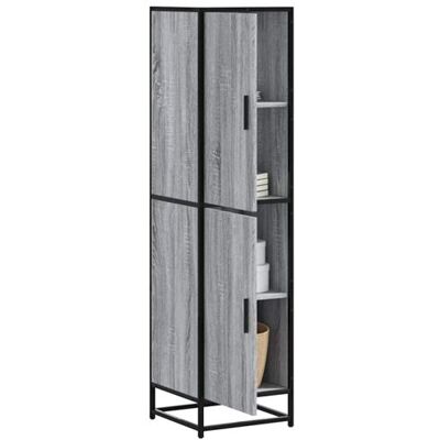 Non communiqué Buffet haut sonoma gris 35,5x35x139 cm bois d ingénierie métal Gris - Publicité Non communiqué Buffet haut sonoma gris 35,5x35x139 cm bois d ingénierie métal Gris - Publicité