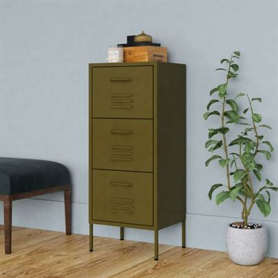 Non communiqué Armoire de rangement Vert olive 42,5x35x101,5 cm Acier Vert olive - Publicité Non communiqué Armoire de rangement Vert olive 42,5x35x101,5 cm Acier Vert olive - Publicité