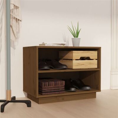 Meuble à chaussures en pin massif vidaXL - Rangement robuste et compact - Publicité Meuble à chaussures en pin massif vidaXL - Rangement robuste et compact - Publicité