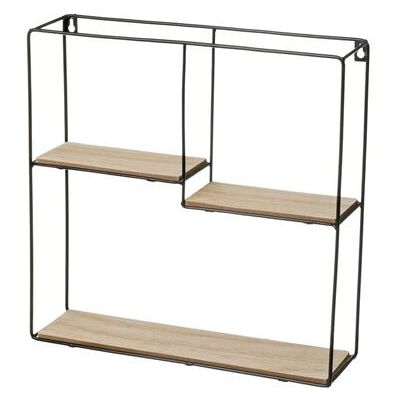 Non communiqué Meuble étagère avec 3 tablettes en bois coloris naturel et métal noir - Longueur 40 x Profondeur 10 x Hauteur 40 cm- JUANIO - Bois - Publicité Non communiqué Meuble étagère avec 3 tablettes en bois coloris naturel et métal noir - Longueur 40 x Profondeur 10 x Hauteur 40 cm- JUANIO - Bois - Publicité
