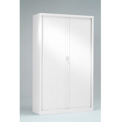 Vinco Armoire Monobloc H198xL 80xP43 cm 4 Tablettes Blanc Rideaux Blanc Blanc - Blanc - Publicité Vinco Armoire Monobloc H198xL 80xP43 cm 4 Tablettes Blanc Rideaux Blanc Blanc - Blanc - Publicité