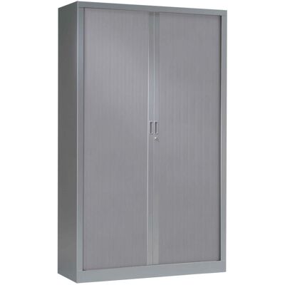Vinco Armoire Monobloc H198xL 80xP43 cm 4 Tablettes Alu Rideaux Alu Aluminium - Aluminium - Publicité Vinco Armoire Monobloc H198xL 80xP43 cm 4 Tablettes Alu Rideaux Alu Aluminium - Aluminium - Publicité
