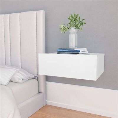 Non communiqué Tables de chevet flottantes 2 pcs Blanc bois d'ingénierie Blanc - Publicité Non communiqué Tables de chevet flottantes 2 pcs Blanc bois d'ingénierie Blanc - Publicité