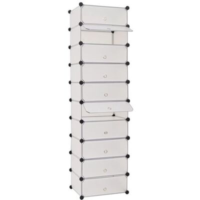 Non communiqué Armoire à chaussures avec 10 compartiments Blanc Blanc - Publicité Non communiqué Armoire à chaussures avec 10 compartiments Blanc Blanc - Publicité