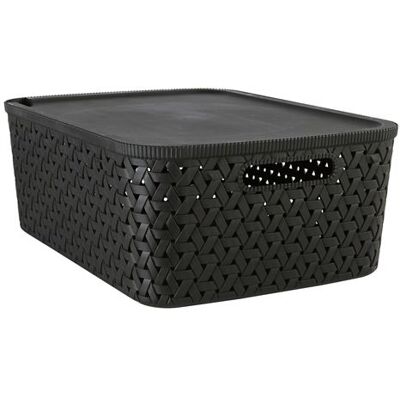 Non communiqué Atmosphera - Panier de rangement tressé avec couvercle TRESSY - Noir - Tressy Noir - Publicité Non communiqué Atmosphera - Panier de rangement tressé avec couvercle TRESSY - Noir - Tressy Noir - Publicité