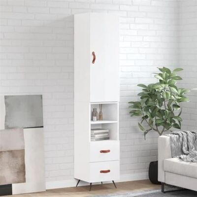 Non communiqué vidaXL Buffet haut Blanc brillant 34,5x34x180 cm Bois d'ingénierie 3198891 Blanc - Publicité Non communiqué vidaXL Buffet haut Blanc brillant 34,5x34x180 cm Bois d'ingénierie 3198891 Blanc - Publicité