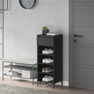 Nnevl Porte-chaussures noir - 40x36x105cm - Rangement à chaussures - Publicité Nnevl Porte-chaussures noir - 40x36x105cm - Rangement à chaussures - Publicité