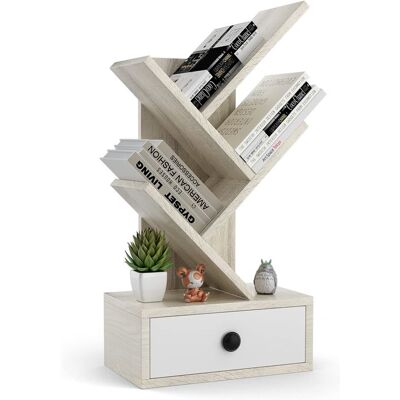 Non communiqué Giantex Bibliothèque à 5 Niveaux en Forme d’Arbre avec Tiroir pour CD et Livres, Beige Beige - Publicité Non communiqué Giantex Bibliothèque à 5 Niveaux en Forme d’Arbre avec Tiroir pour CD et Livres, Beige Beige - Publicité
