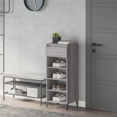 Étagère à chaussures Grey Sonoma de vidaXL - Armoire de rangement pour chaussures - Publicité Étagère à chaussures Grey Sonoma de vidaXL - Armoire de rangement pour chaussures - Publicité