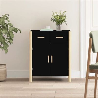 Non communiqué Buffet Noir 62x38x75 cm Bois d ingénierie Noir - Publicité Non communiqué Buffet Noir 62x38x75 cm Bois d ingénierie Noir - Publicité