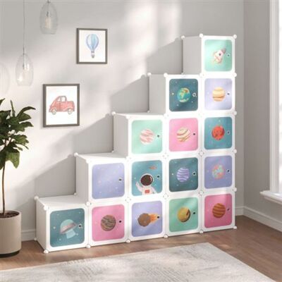 Non communiqué Armoire de rangement pour enfants avec 15 cubes Blanc PP Blanc - Publicité Non communiqué Armoire de rangement pour enfants avec 15 cubes Blanc PP Blanc - Publicité