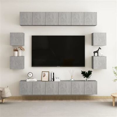 Non communiqué vidaXL Ensemble de meubles TV 10 pcs Gris béton Aggloméré Gris - Publicité Non communiqué vidaXL Ensemble de meubles TV 10 pcs Gris béton Aggloméré Gris - Publicité