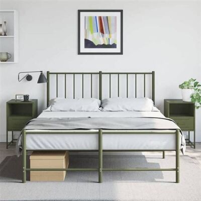 Non communiqué vidaXL Tables de chevet 2 pcs noir vert olive 36x39x60,5 cm acier, armoire, armoire latérale, meuble de chambre à coucher, 846563 Vert - Publicité Non communiqué vidaXL Tables de chevet 2 pcs noir vert olive 36x39x60,5 cm acier, armoire, armoire latérale, meuble de chambre à coucher, 846563 Vert - Publicité