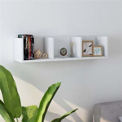 Non communiqué Étagère murale à CD Blanc 75x18x18 cm Bois d ingénierie Blanc - Publicité Non communiqué Étagère murale à CD Blanc 75x18x18 cm Bois d ingénierie Blanc - Publicité