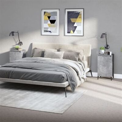 Non communiqué vidaXL Tables de chevet 2 pcs gris béton 40x35x70 cm bois d'ingénierie819653 Gris - Publicité Non communiqué vidaXL Tables de chevet 2 pcs gris béton 40x35x70 cm bois d'ingénierie819653 Gris - Publicité