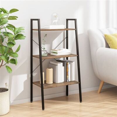 Non communiqué Étagère sur pied 3 niveaux Marron foncé et noir 56x35x108 cm Marron - Publicité Non communiqué Étagère sur pied 3 niveaux Marron foncé et noir 56x35x108 cm Marron - Publicité