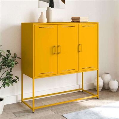 Non communiqué vidaXL Buffet haut jaune moutarde 100,5x39x107 cm acier, buffet, placard, armoire latérale, armoire, armoire de rangement, 846539 Jaune - Publicité Non communiqué vidaXL Buffet haut jaune moutarde 100,5x39x107 cm acier, buffet, placard, armoire latérale, armoire, armoire de rangement, 846539 Jaune - Publicité