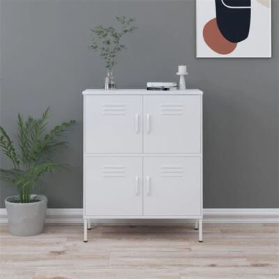 Non communiqué Armoire de rangement Blanc 80x35x101,5 cm Acier Blanc - Publicité Non communiqué Armoire de rangement Blanc 80x35x101,5 cm Acier Blanc - Publicité