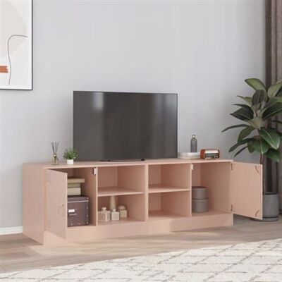 vidaXL Rose 2 pièces Meubles TV Acier - Meuble TV - Publicité vidaXL Rose 2 pièces Meubles TV Acier - Meuble TV - Publicité