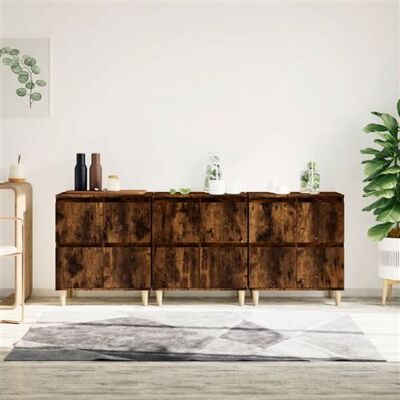 Non communiqué vidaXL Buffets 3 pcs chêne fumé 60x35x70 cm bois d'ingénierie3185772 Marron - Publicité Non communiqué vidaXL Buffets 3 pcs chêne fumé 60x35x70 cm bois d'ingénierie3185772 Marron - Publicité