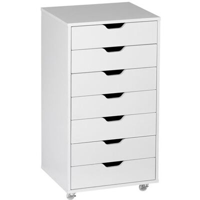 Non communiqué Caisson bureau - rangement bureau 7 tiroirs - dim. 47,5L x 39,5l x 90H cm - blanc Blanc - Publicité Non communiqué Caisson bureau - rangement bureau 7 tiroirs - dim. 47,5L x 39,5l x 90H cm - blanc Blanc - Publicité