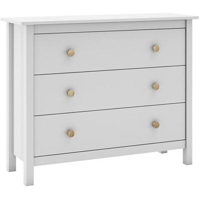 Non communiqué Commode 3 Tiroirs en Pin Massif Blanc - DAVA - ALTOBUY Blanc - Publicité Non communiqué Commode 3 Tiroirs en Pin Massif Blanc - DAVA - ALTOBUY Blanc - Publicité