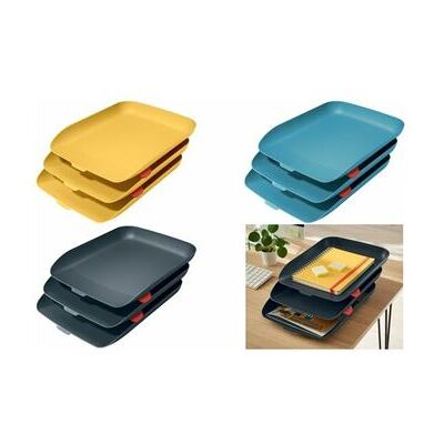 Non communiqué LEITZ Set corbeilles à courrier Cosy, A4, polystyrène, gris Gris - Publicité Non communiqué LEITZ Set corbeilles à courrier Cosy, A4, polystyrène, gris Gris - Publicité